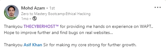 Student review screenshot